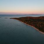 Vu du ciel au crépuscule